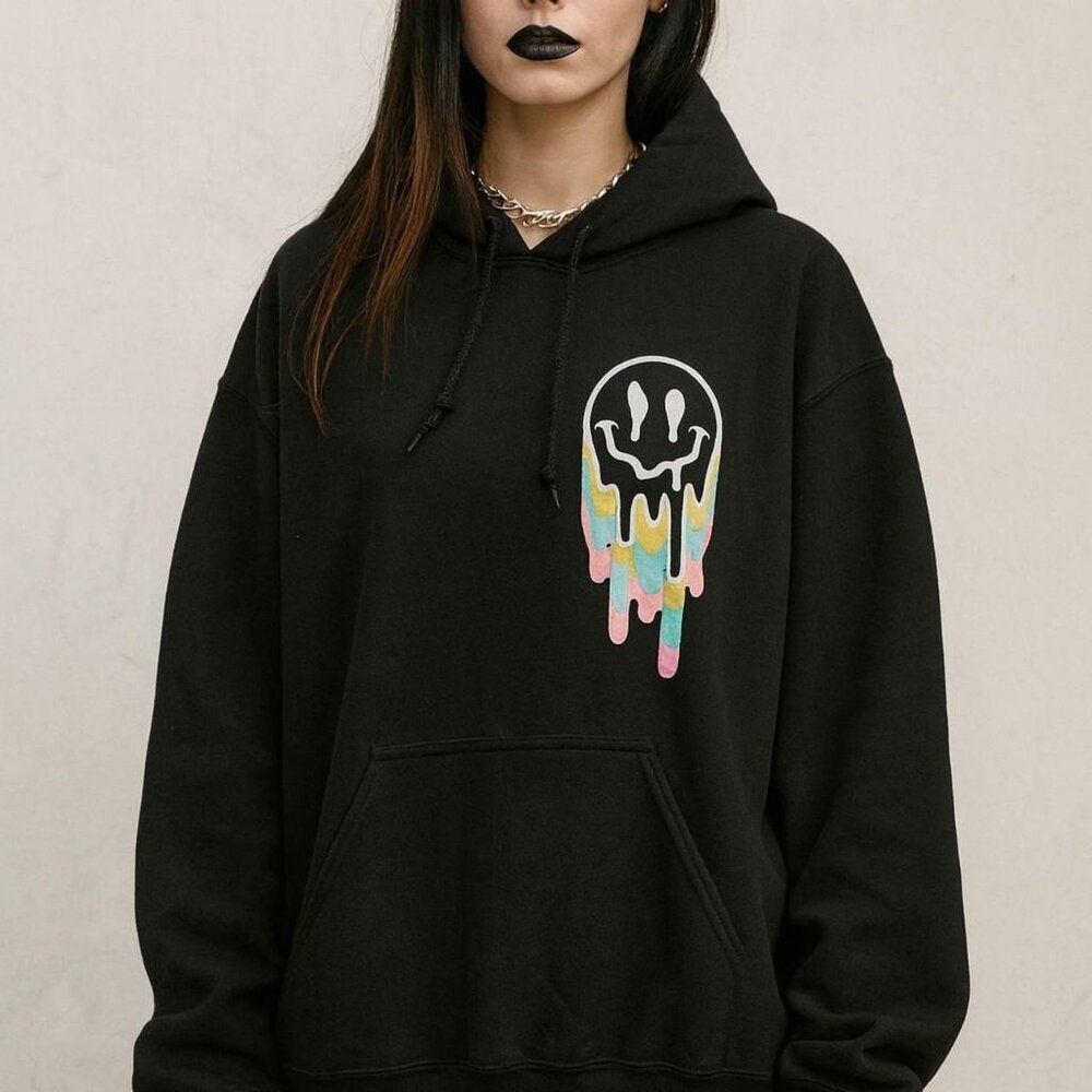 poison streetwear trippy hoodie graphic skater medium